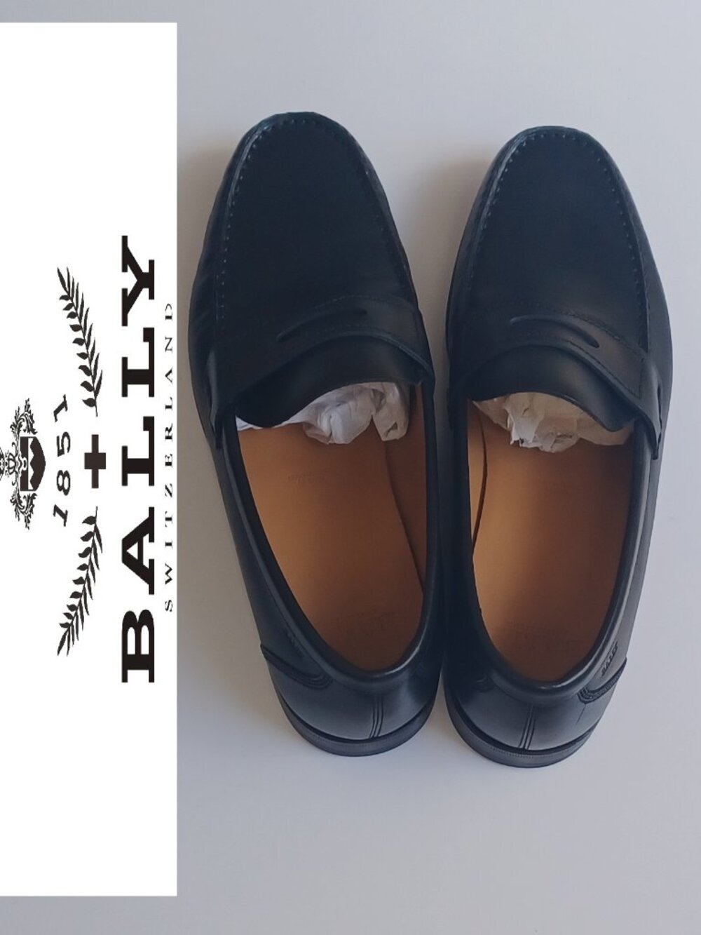 Bally Switzerland Loafers Shoes Black Leather